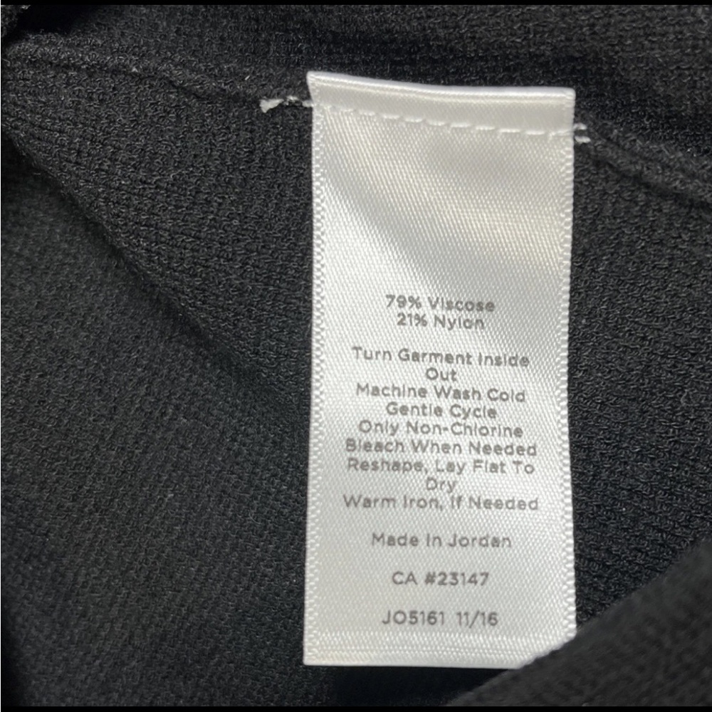 Talbots Womens Open Front Cardigan Sweater Blazer Black Ivory 2 Piece Set Large - Picture 16 of 16